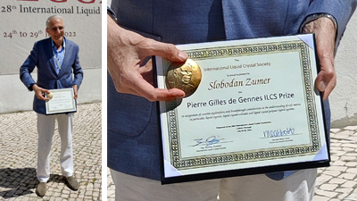 Najvišja nagrada International Liquid Crystal Society letos prof. dr. Slobodanu Žumru